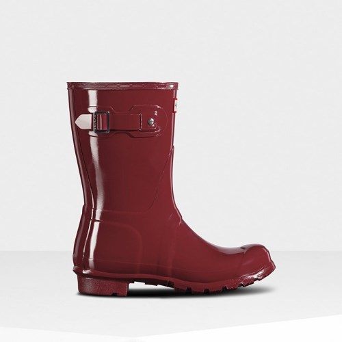 Hunter Original Gloss Short Rain Boots For Womens - NZ B7368